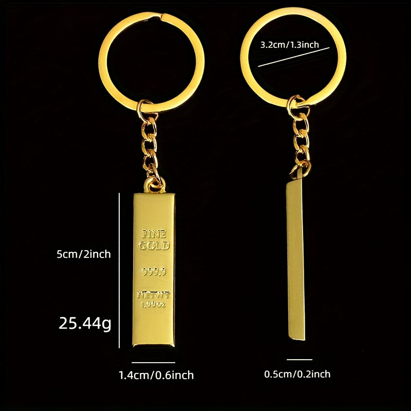 Golden Bar Keychain